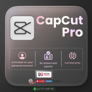 CapCut Pro Official Subscription – 1 মাস | Personal & Shared Option | Mobile + PC